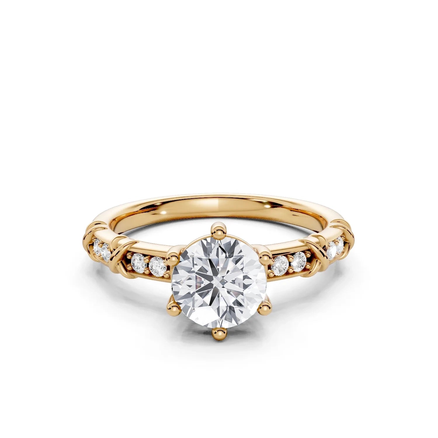 Affinité – Woven Knot Solitaire Engagement Ring