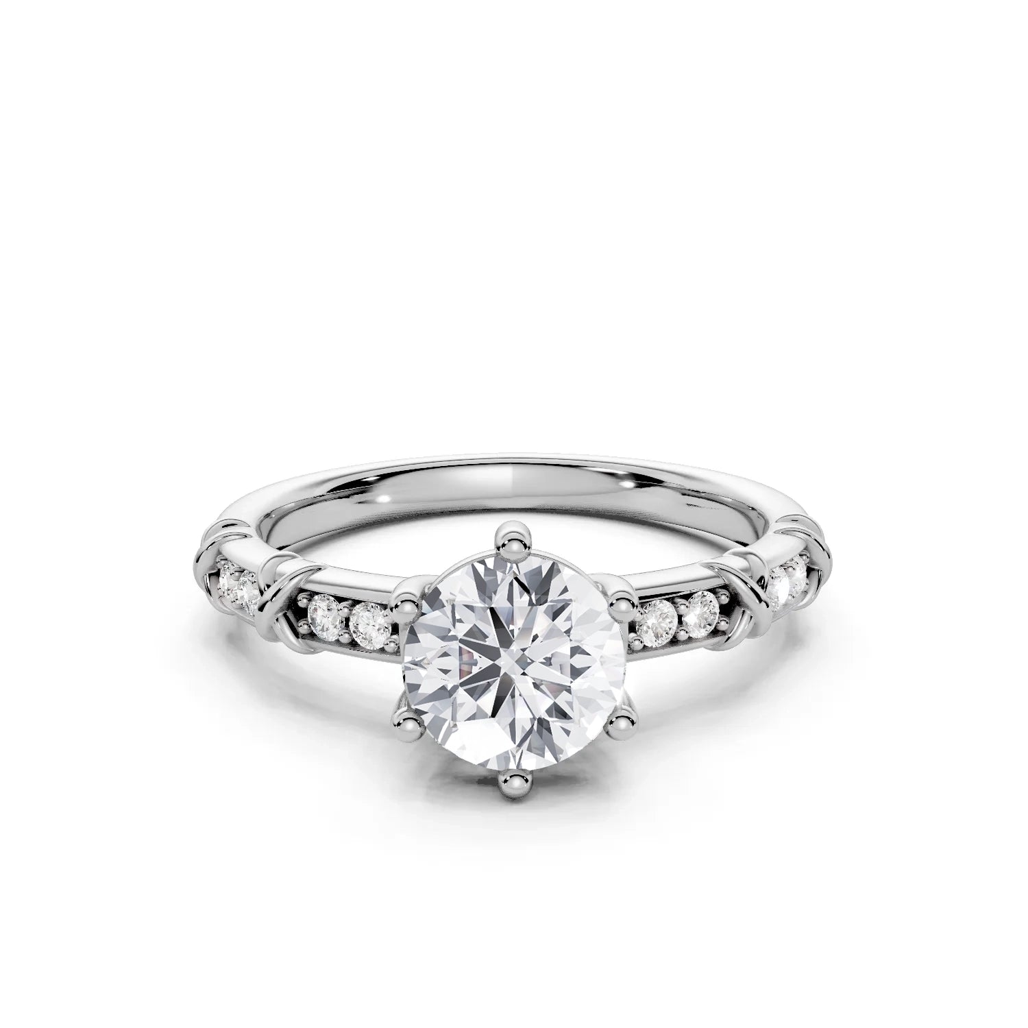 Affinité – Woven Knot Solitaire Engagement Ring