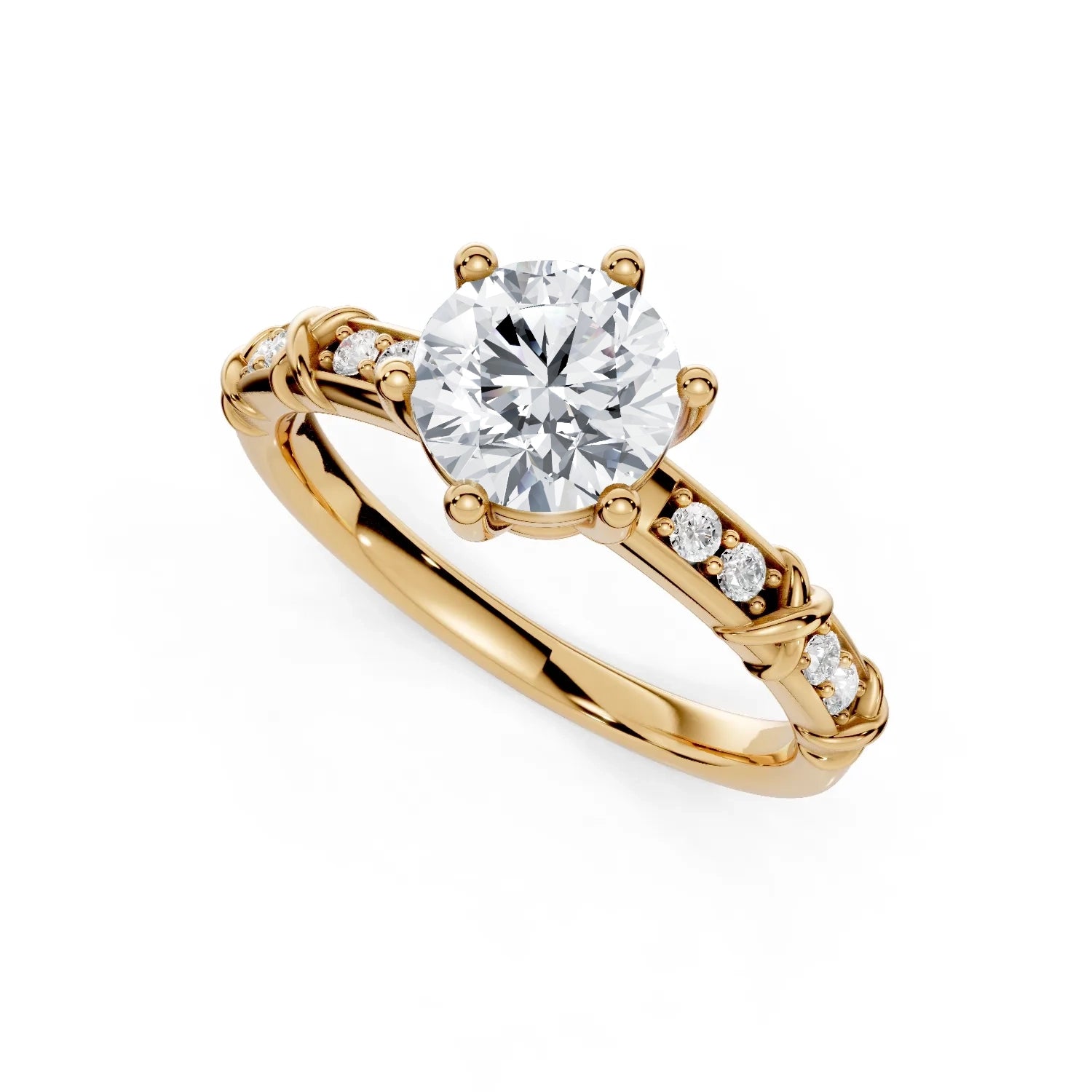 Affinité – Woven Knot Solitaire Engagement Ring