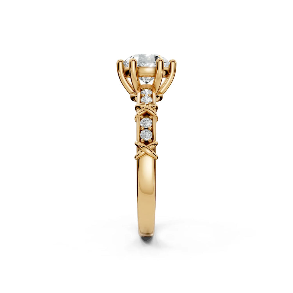 Affinité – Woven Knot Solitaire Engagement Ring