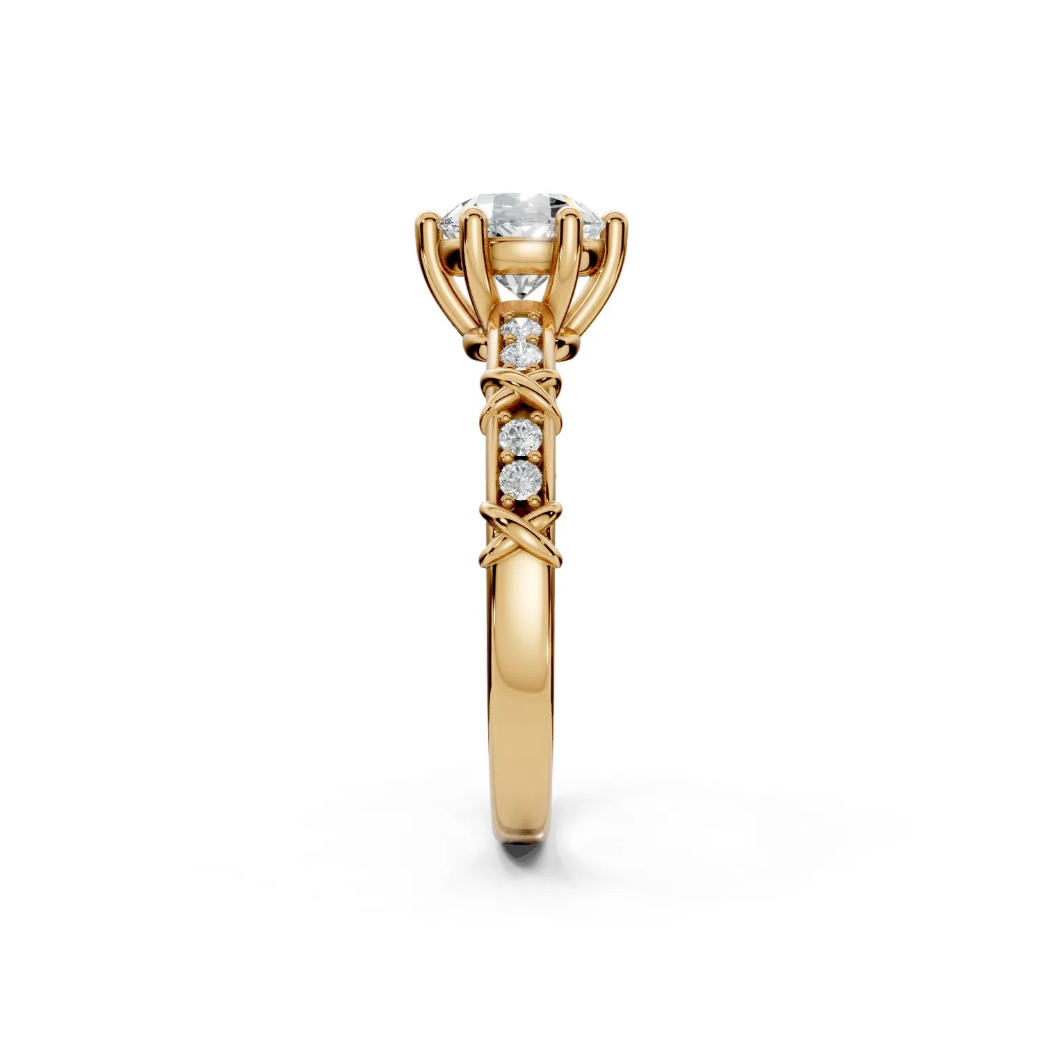 Affinité – Woven Knot Solitaire Engagement Ring