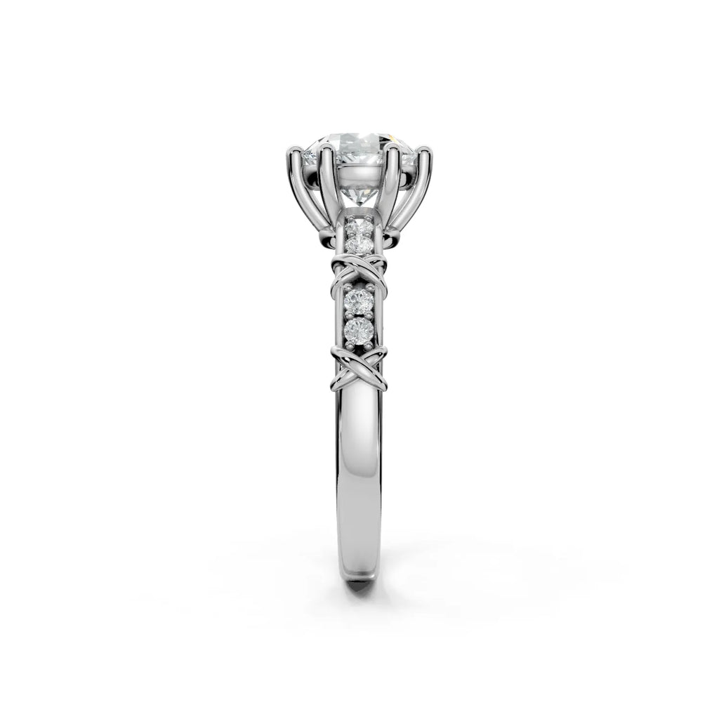 Affinité – Woven Knot Solitaire Engagement Ring