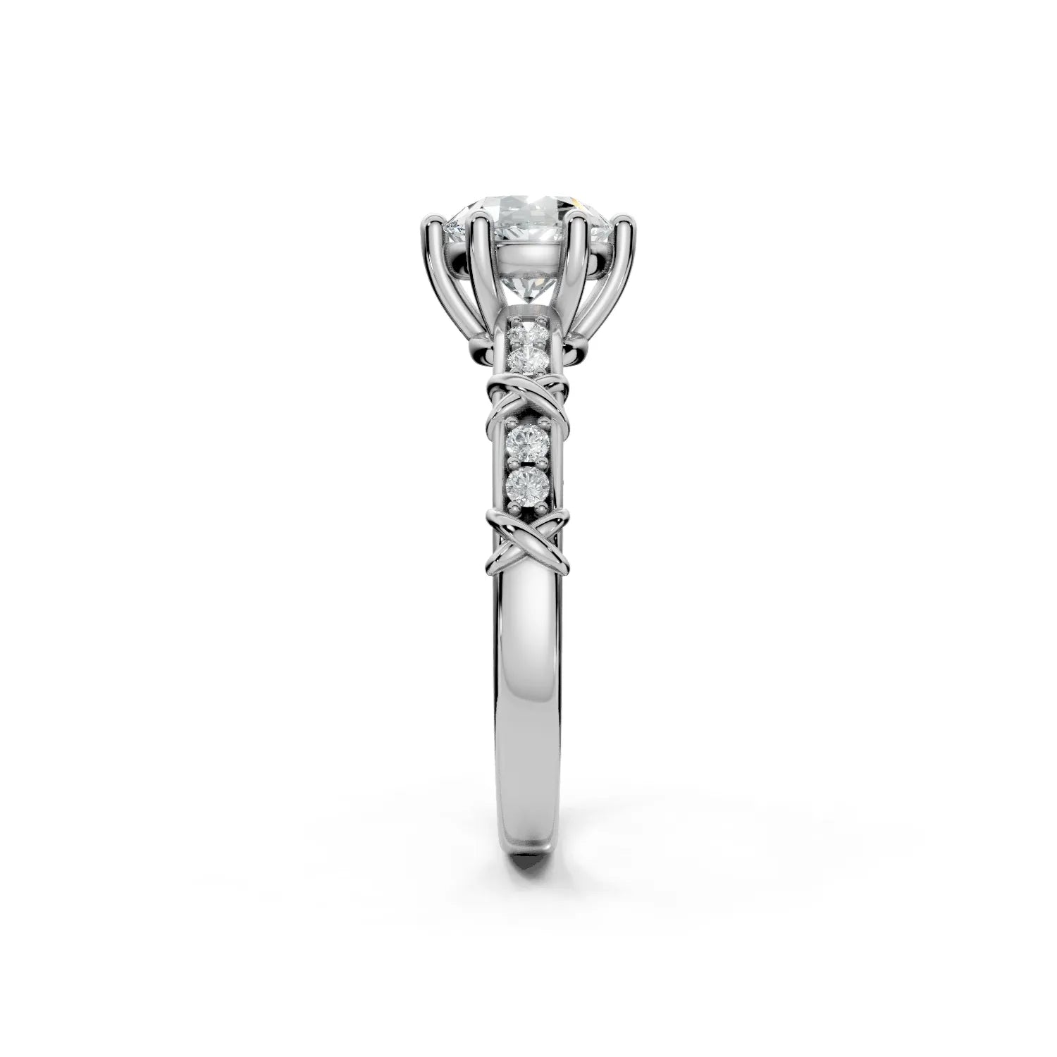 Affinité – Woven Knot Solitaire Engagement Ring