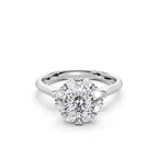 Amour Heart-Prong Halo Engagement Ring
