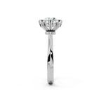 Amour Heart-Prong Halo Engagement Ring